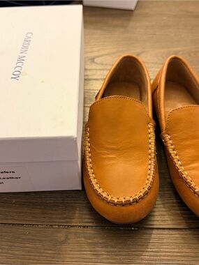 Cardin McCoy Men's Cognac Leather Slip-On Loafers